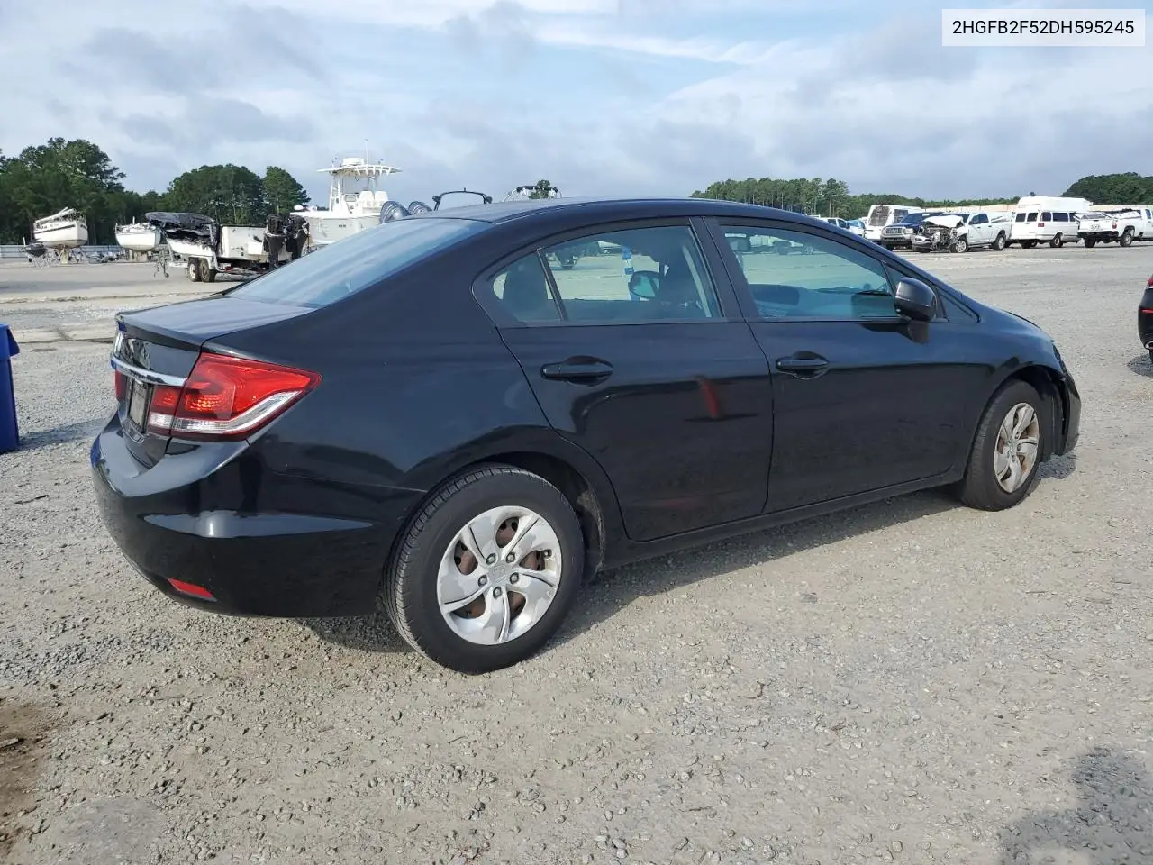 2013 Honda Civic Lx VIN: 2HGFB2F52DH595245 Lot: 62663485