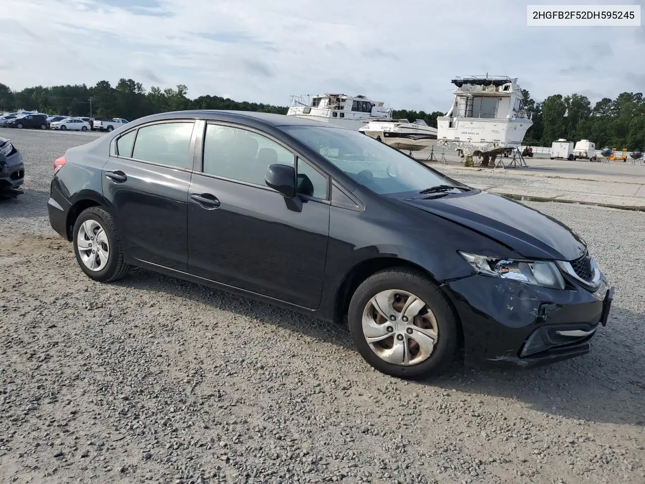 2013 Honda Civic Lx VIN: 2HGFB2F52DH595245 Lot: 62663485