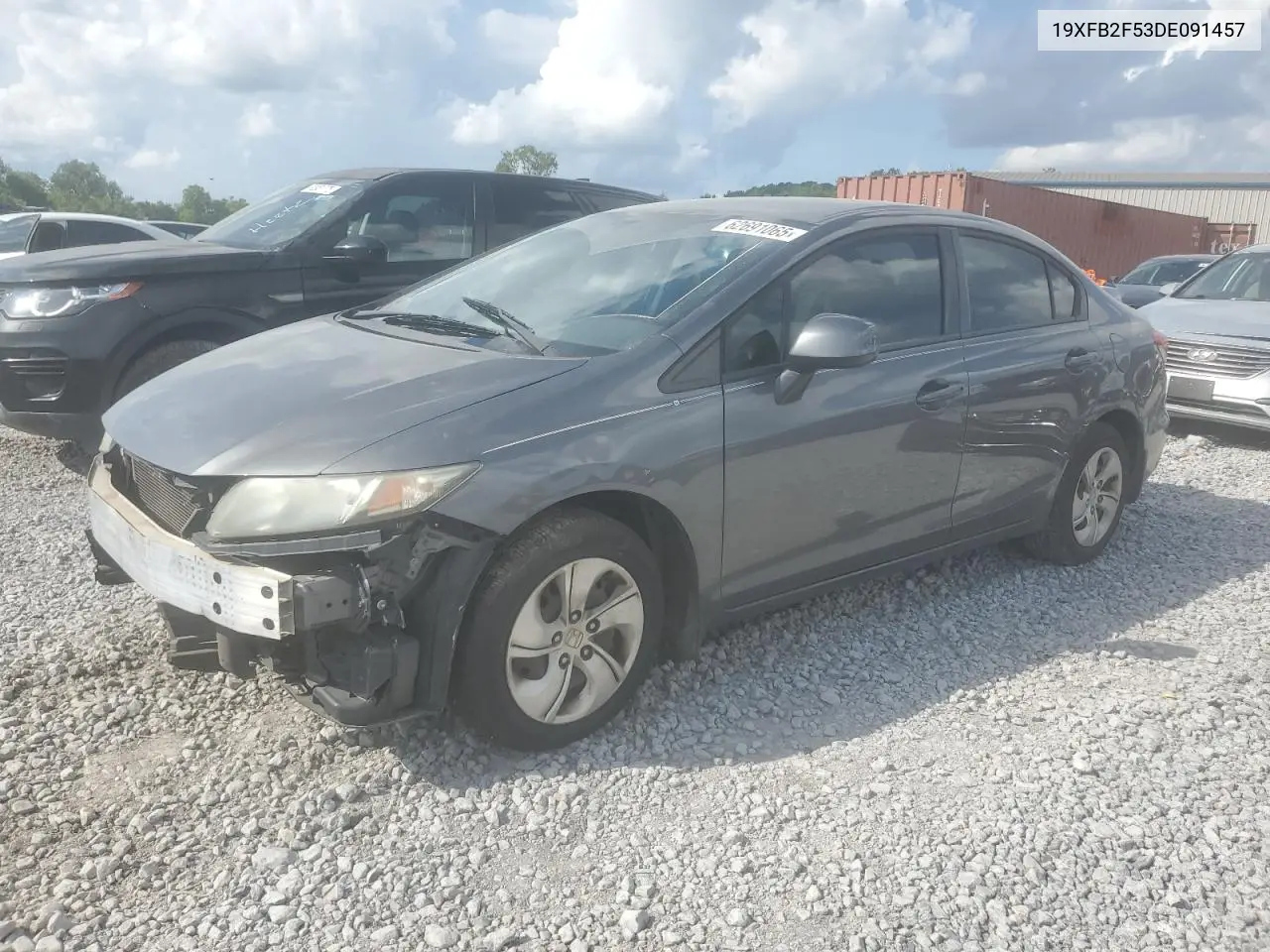 2013 Honda Civic Lx VIN: 19XFB2F53DE091457 Lot: 62691065
