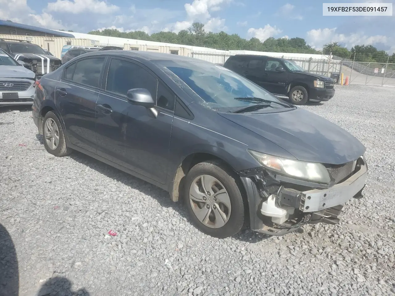 2013 Honda Civic Lx VIN: 19XFB2F53DE091457 Lot: 62691065