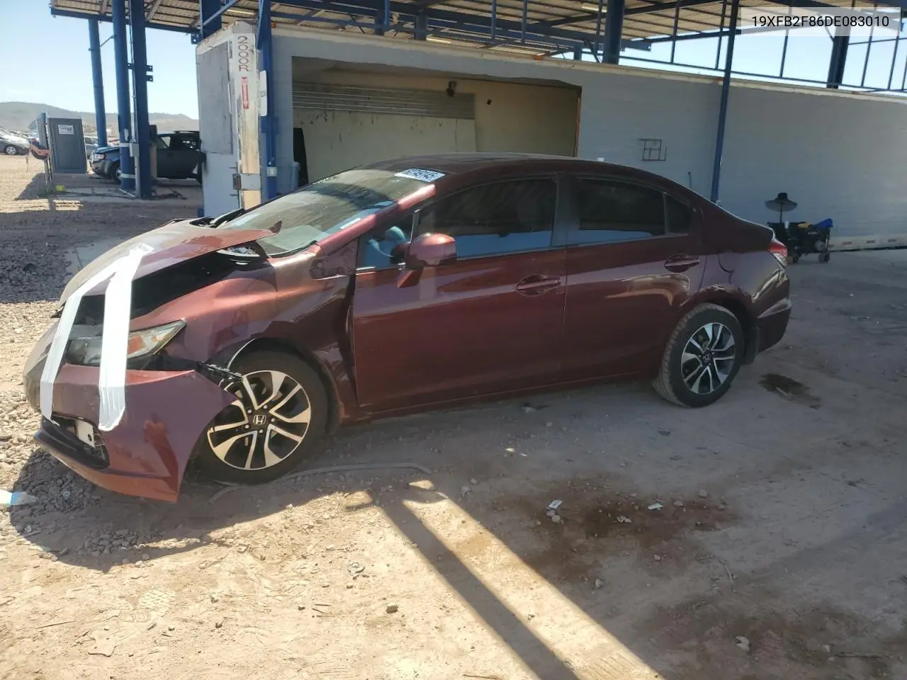 2013 Honda Civic Ex VIN: 19XFB2F86DE083010 Lot: 62749145