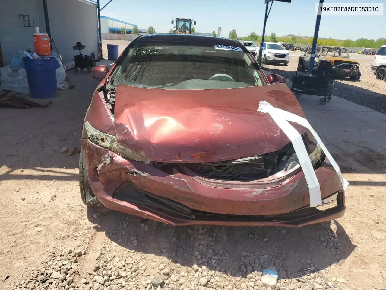 2013 Honda Civic Ex VIN: 19XFB2F86DE083010 Lot: 62749145
