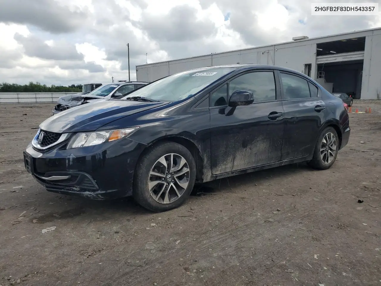 2013 Honda Civic Ex VIN: 2HGFB2F83DH543357 Lot: 62757985