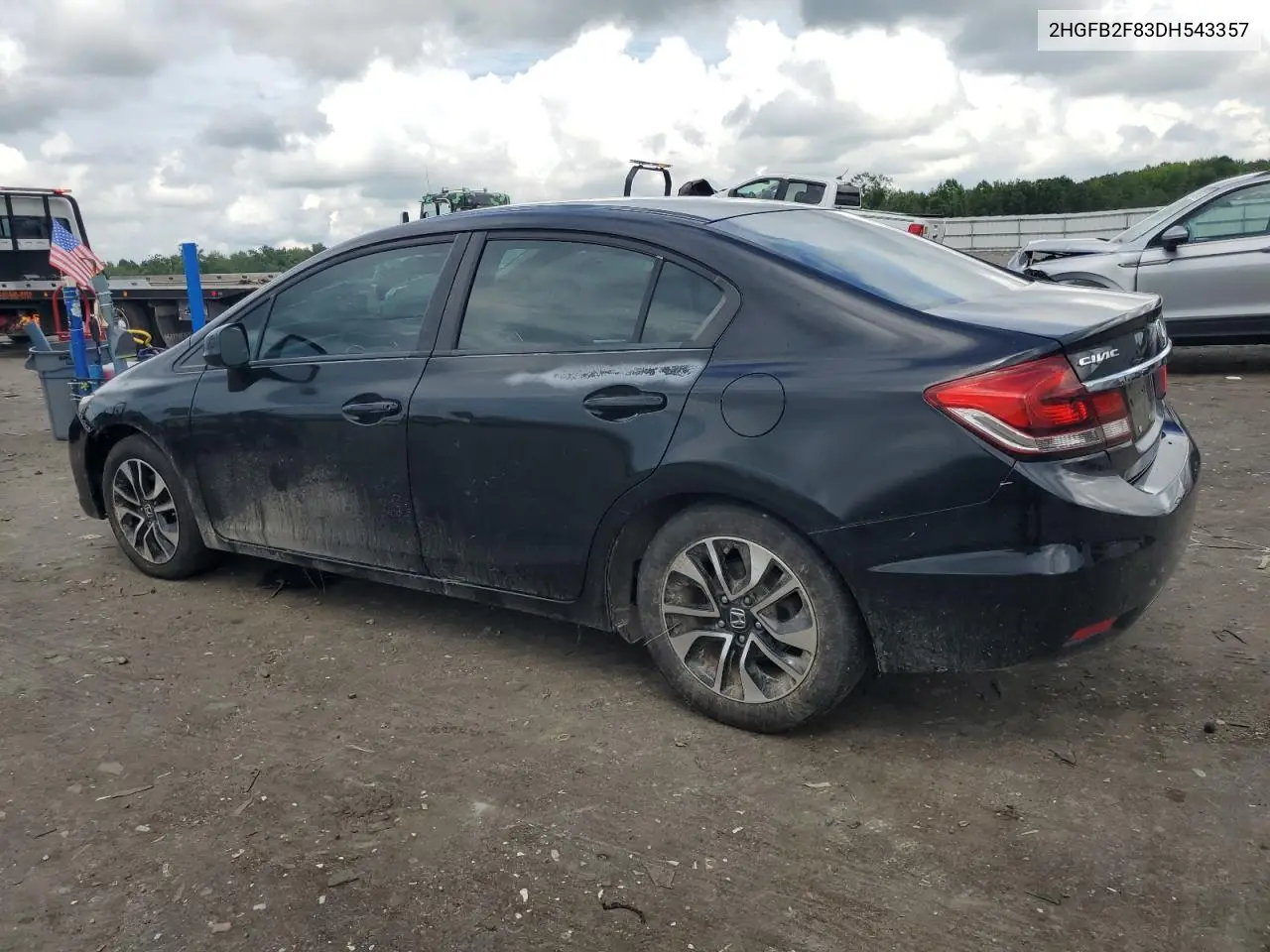2013 Honda Civic Ex VIN: 2HGFB2F83DH543357 Lot: 62757985