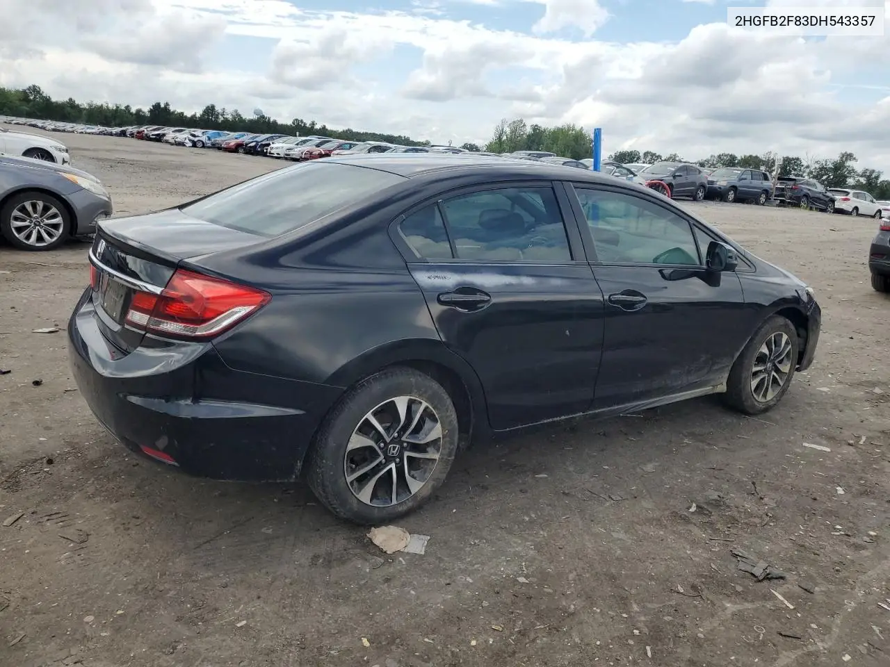 2013 Honda Civic Ex VIN: 2HGFB2F83DH543357 Lot: 62757985