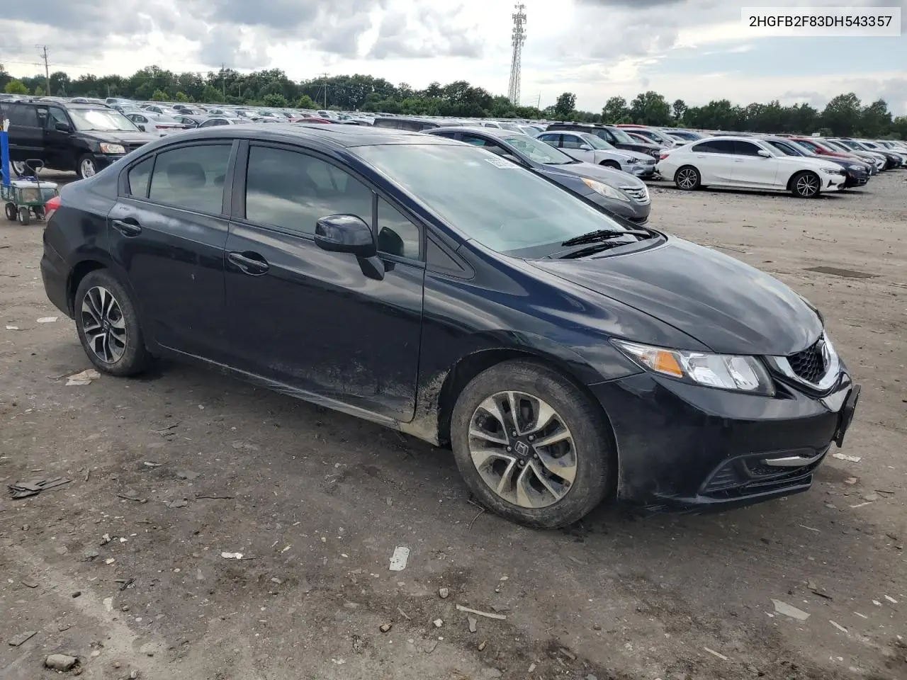 2013 Honda Civic Ex VIN: 2HGFB2F83DH543357 Lot: 62757985