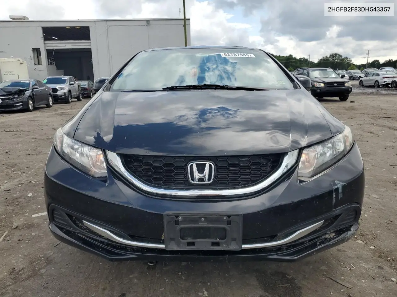 2013 Honda Civic Ex VIN: 2HGFB2F83DH543357 Lot: 62757985