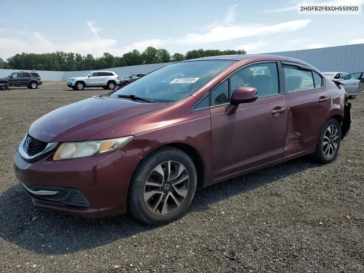2013 Honda Civic Ex VIN: 2HGFB2F8XDH553920 Lot: 62778505