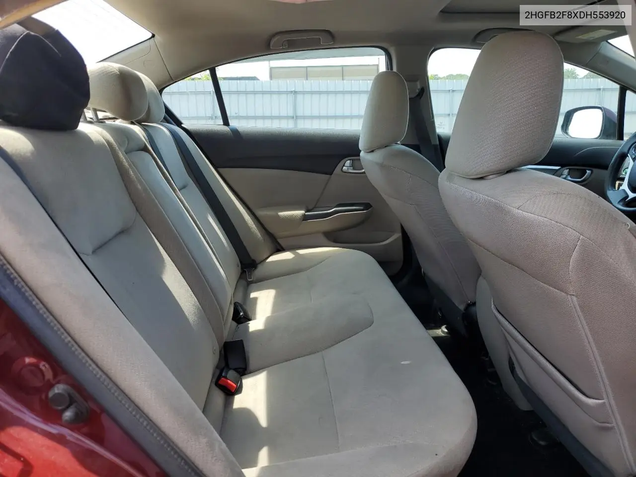 2013 Honda Civic Ex VIN: 2HGFB2F8XDH553920 Lot: 62778505