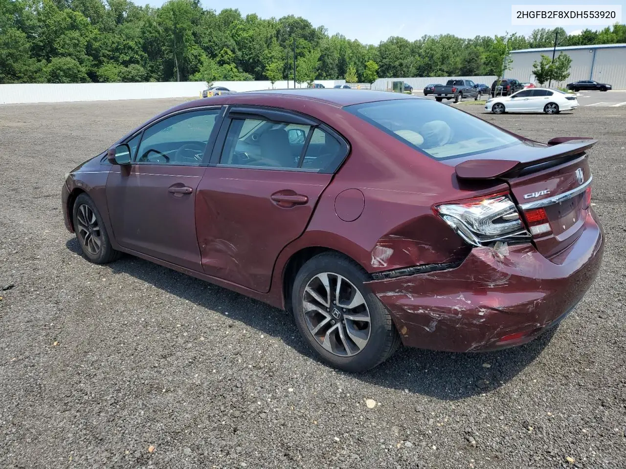 2013 Honda Civic Ex VIN: 2HGFB2F8XDH553920 Lot: 62778505