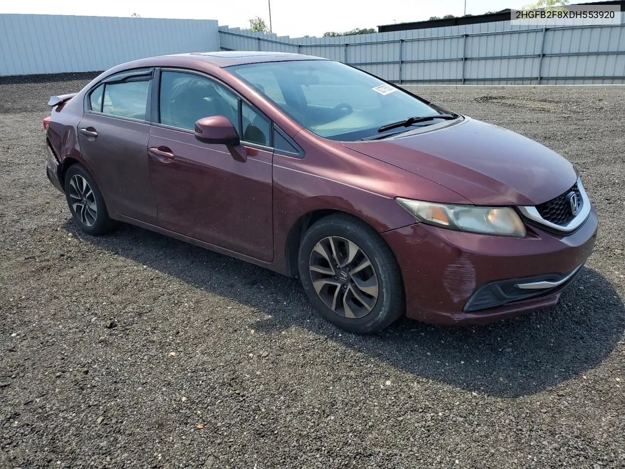 2013 Honda Civic Ex VIN: 2HGFB2F8XDH553920 Lot: 62778505