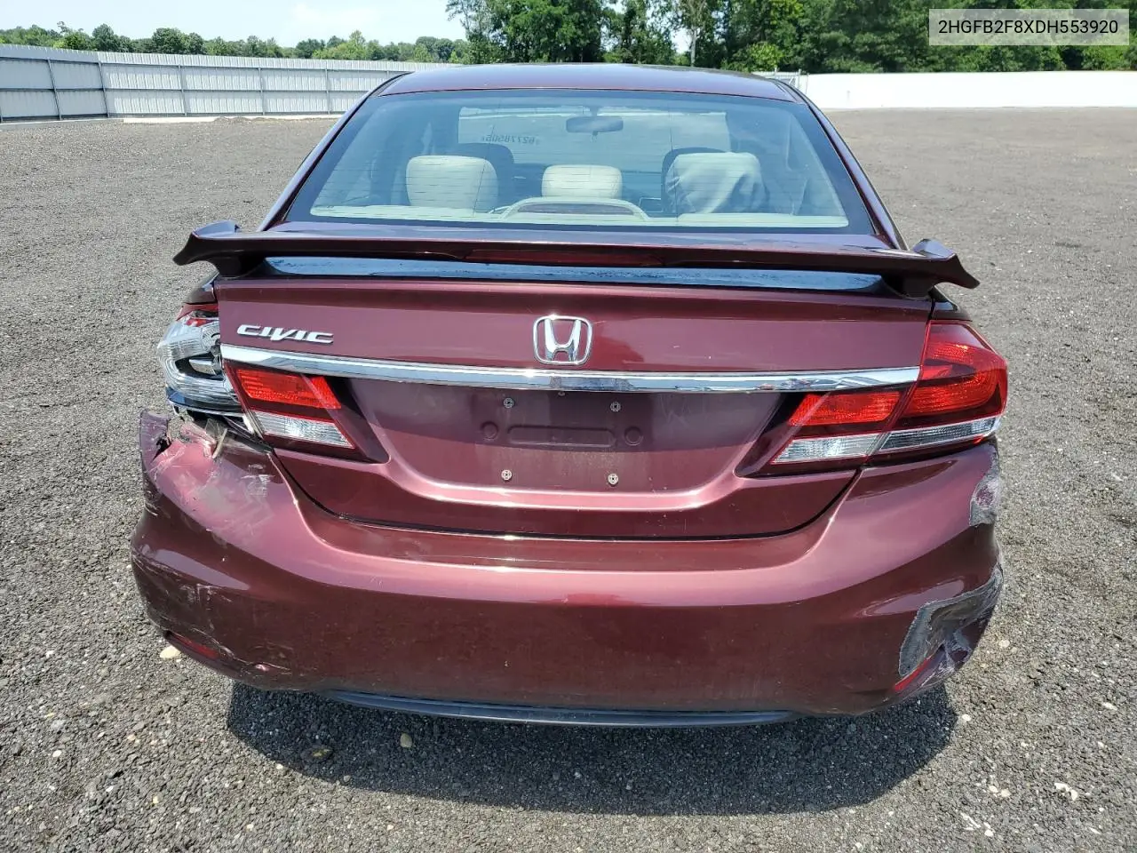2013 Honda Civic Ex VIN: 2HGFB2F8XDH553920 Lot: 62778505