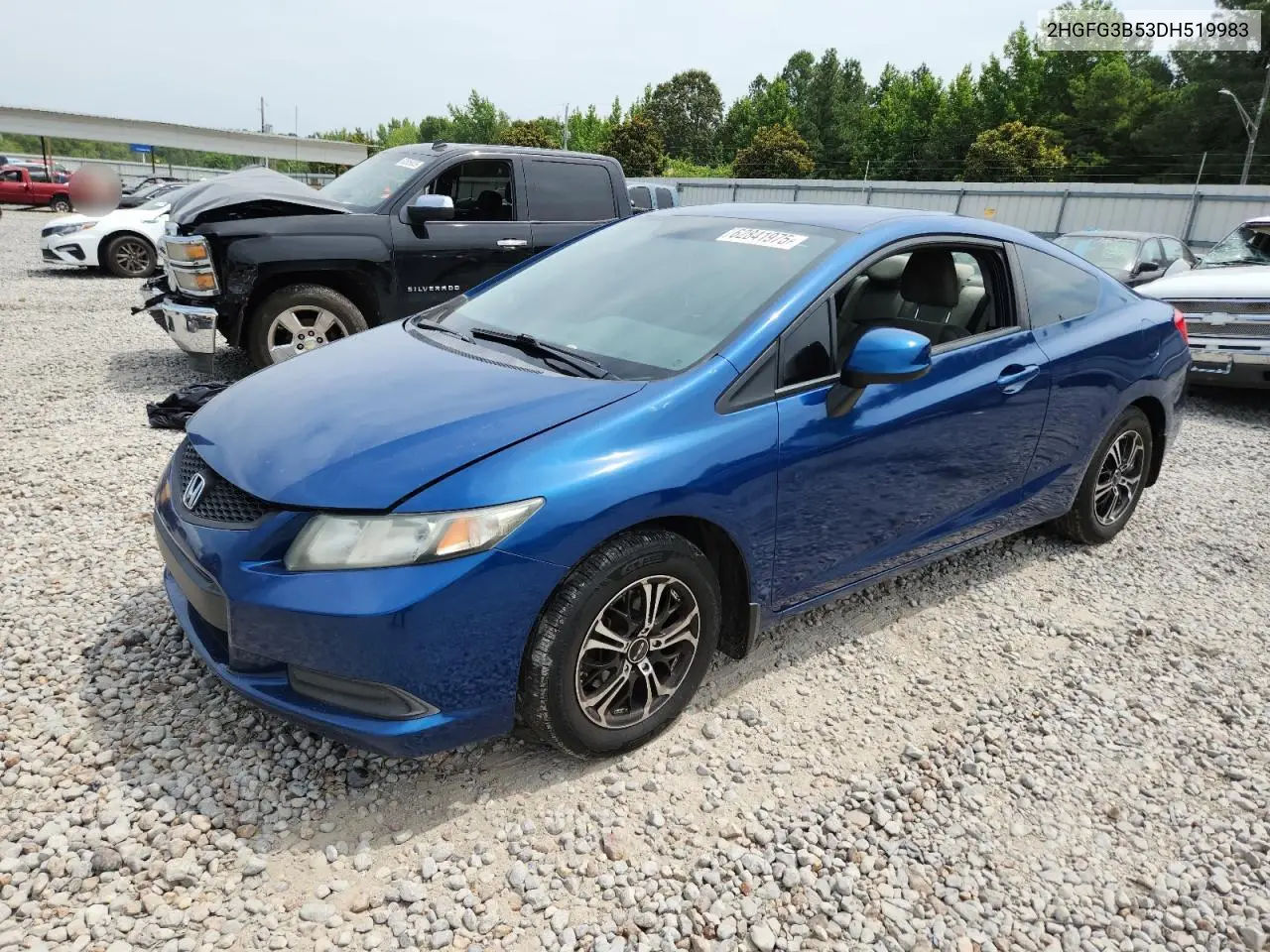 2013 Honda Civic Lx VIN: 2HGFG3B53DH519983 Lot: 62841975