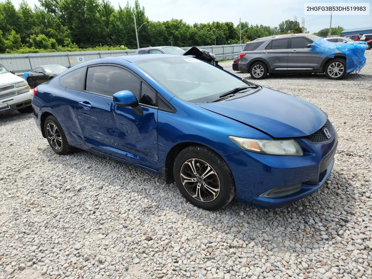 2013 Honda Civic Lx VIN: 2HGFG3B53DH519983 Lot: 62841975