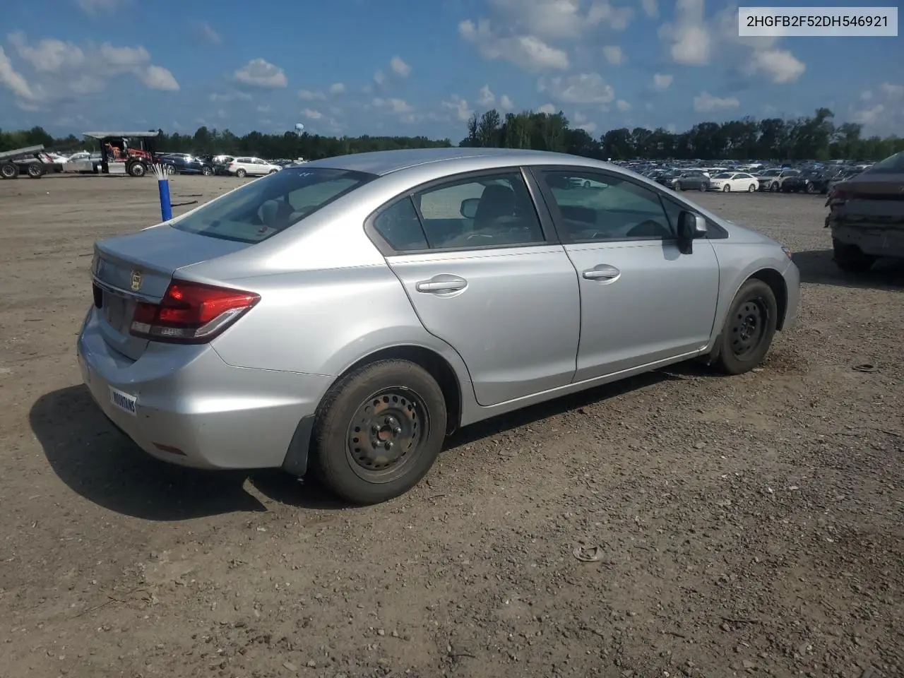 2013 Honda Civic Lx VIN: 2HGFB2F52DH546921 Lot: 64371215