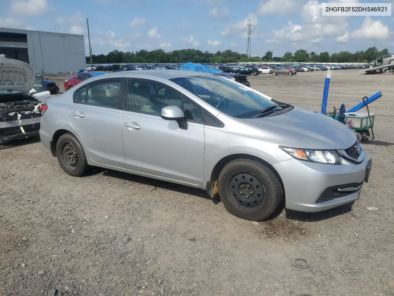 2013 Honda Civic Lx VIN: 2HGFB2F52DH546921 Lot: 64371215