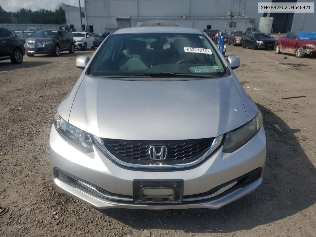 2013 Honda Civic Lx VIN: 2HGFB2F52DH546921 Lot: 64371215