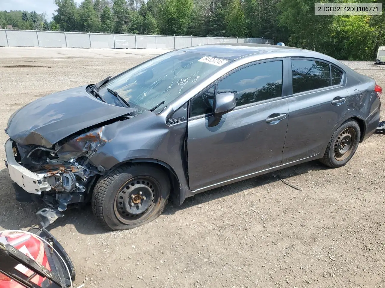 2013 Honda Civic Lx VIN: 2HGFB2F42DH106771 Lot: 64420245