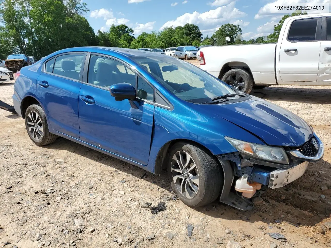 2014 Honda Civic Ex VIN: 19XFB2F82EE274019 Lot: 55843535