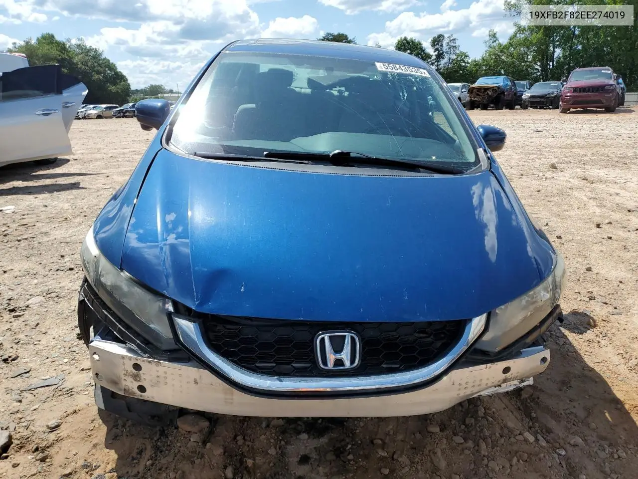 2014 Honda Civic Ex VIN: 19XFB2F82EE274019 Lot: 55843535