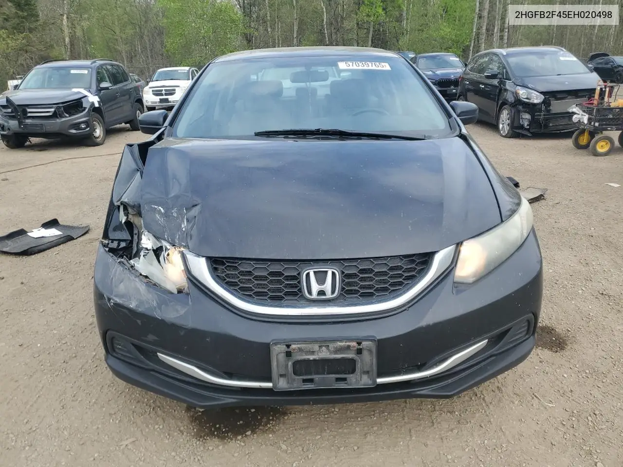 2014 Honda Civic Lx VIN: 2HGFB2F45EH020498 Lot: 57039765