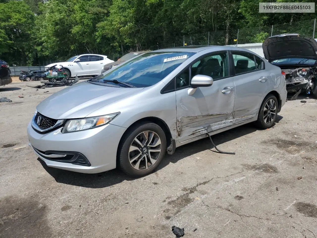 2014 Honda Civic Ex VIN: 19XFB2F88EE045103 Lot: 57072335