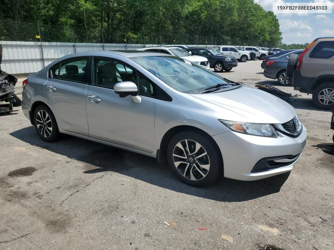 2014 Honda Civic Ex VIN: 19XFB2F88EE045103 Lot: 57072335