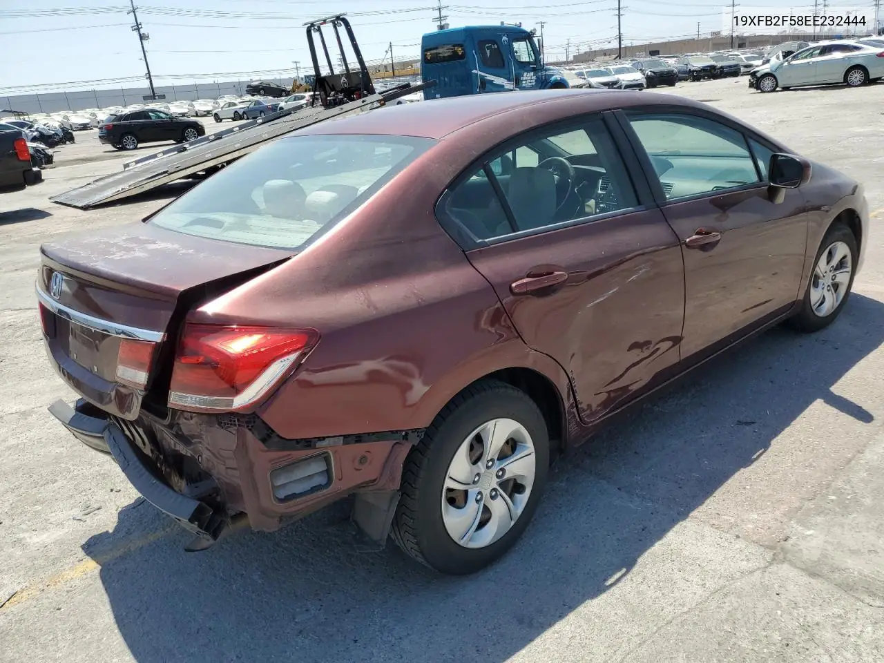 2014 Honda Civic Lx VIN: 19XFB2F58EE232444 Lot: 62185385