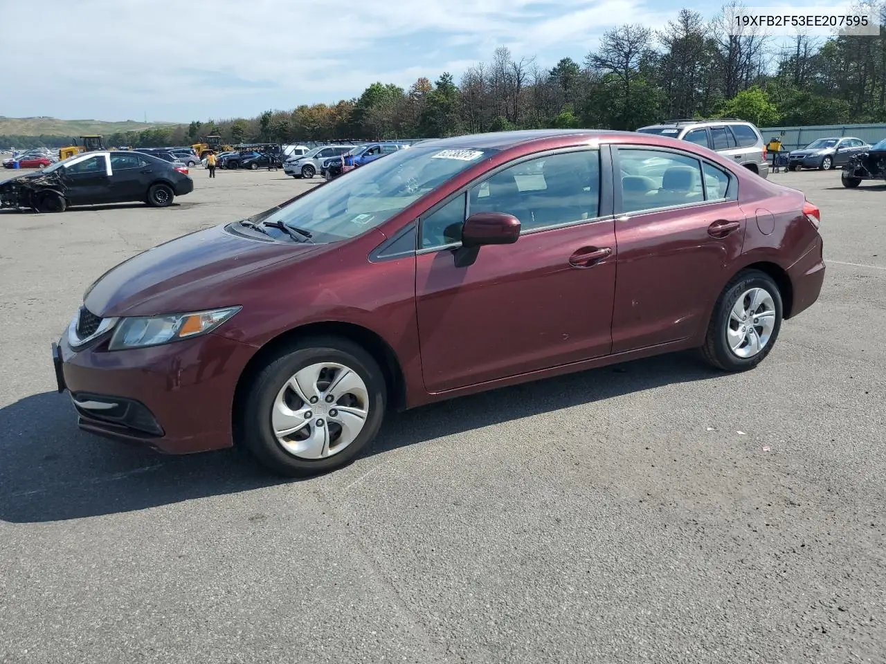 2014 Honda Civic Lx VIN: 19XFB2F53EE207595 Lot: 62738375