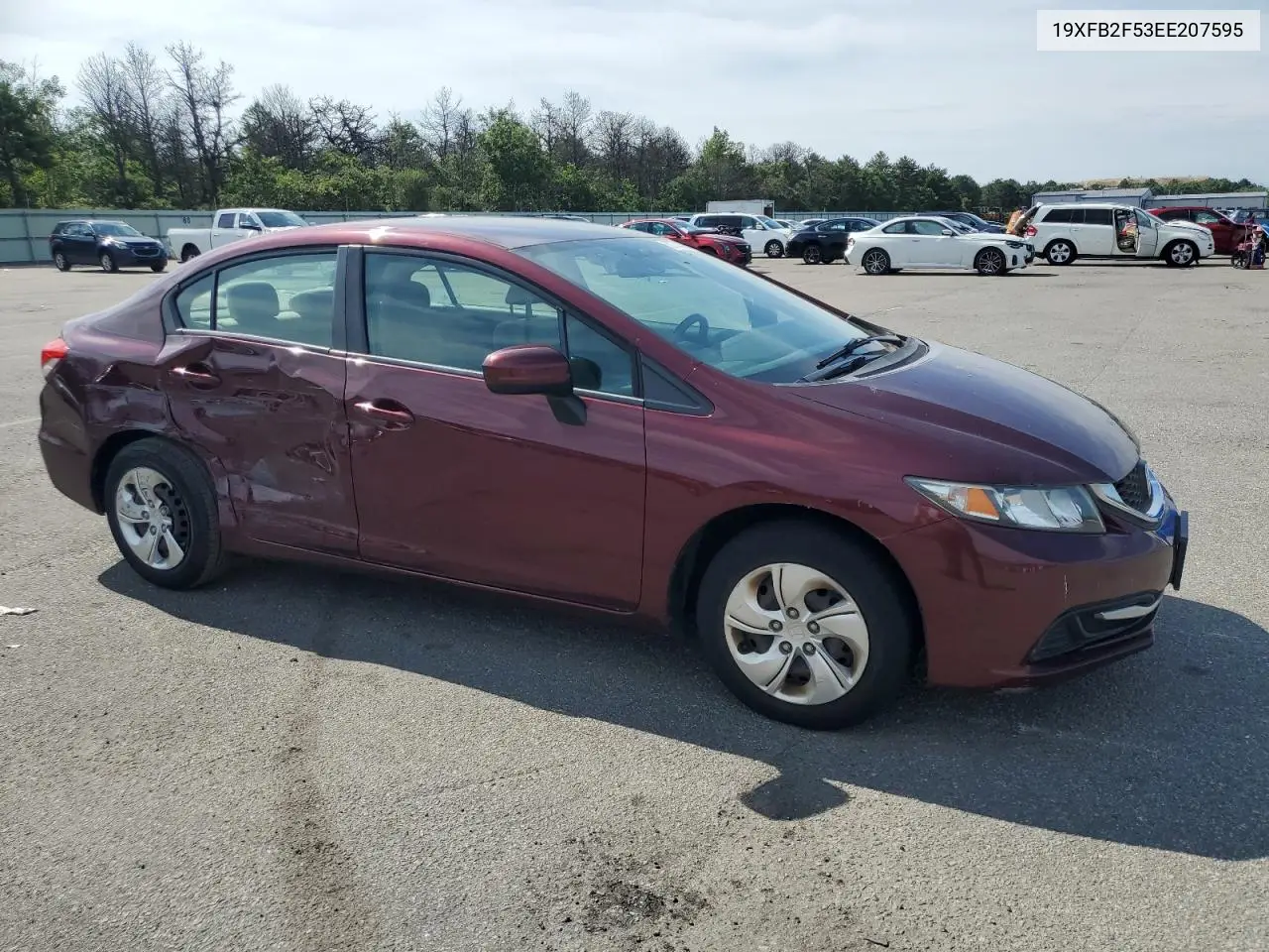 2014 Honda Civic Lx VIN: 19XFB2F53EE207595 Lot: 62738375