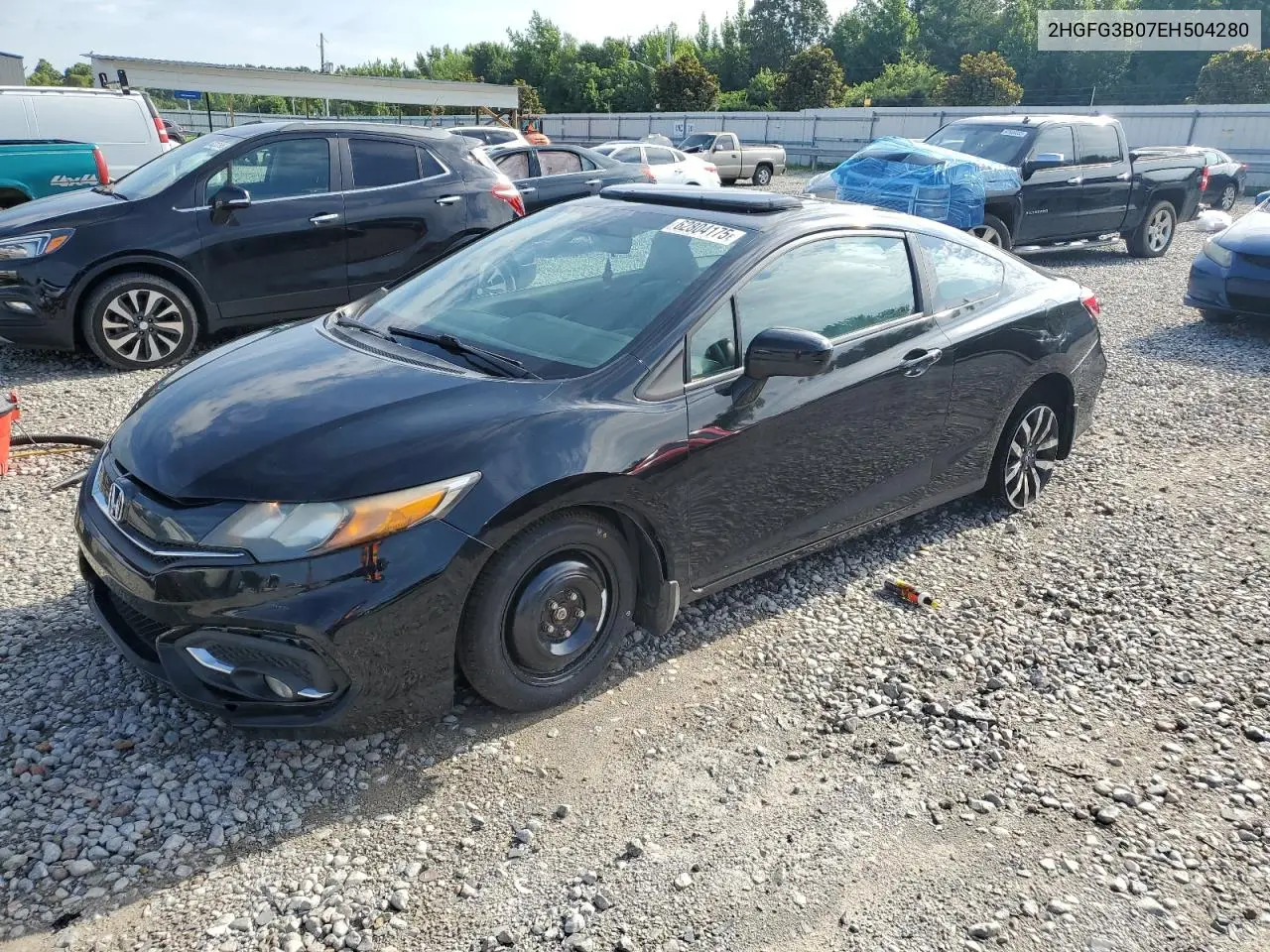 2014 Honda Civic Exl VIN: 2HGFG3B07EH504280 Lot: 62804175