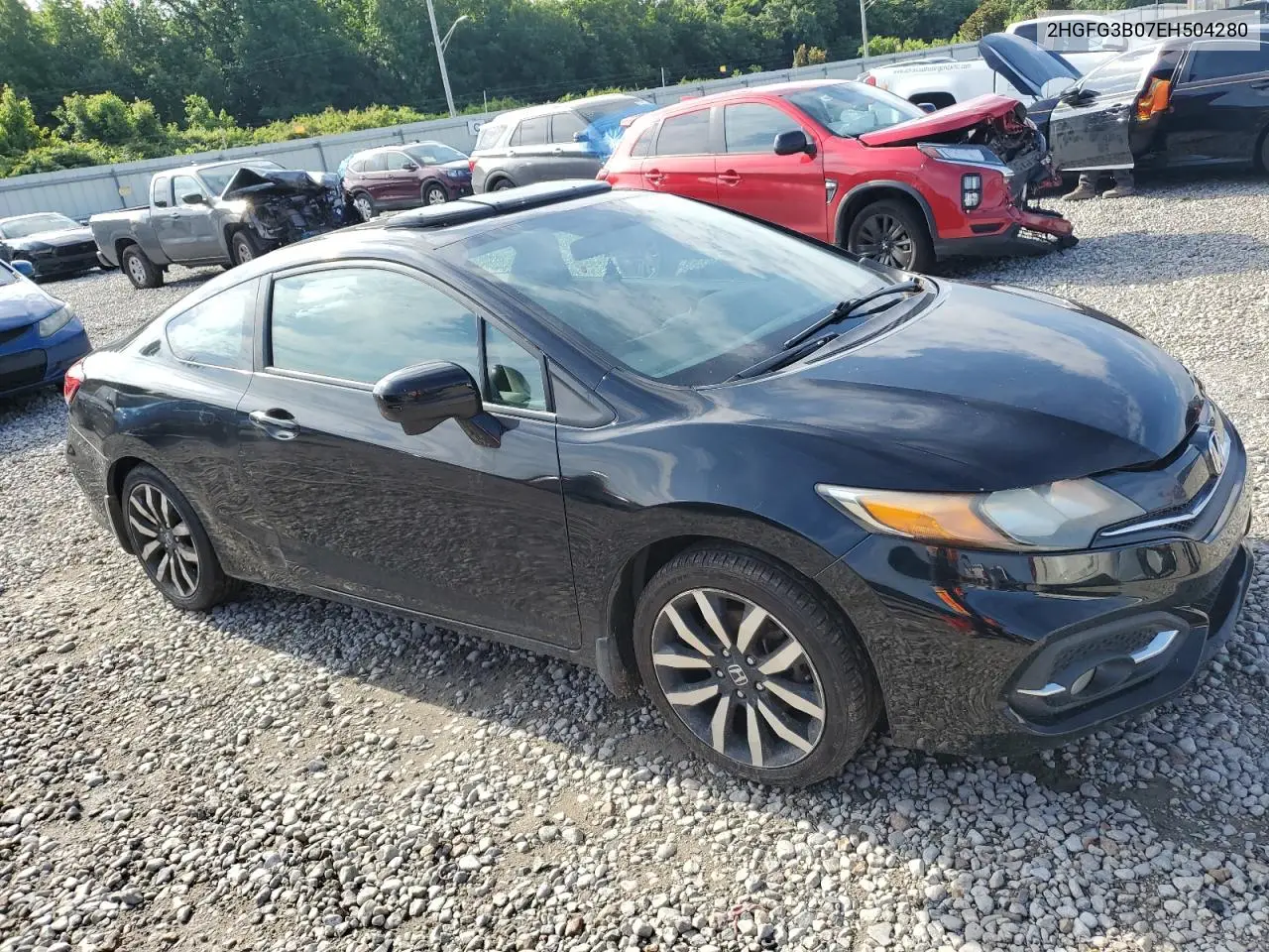 2014 Honda Civic Exl VIN: 2HGFG3B07EH504280 Lot: 62804175