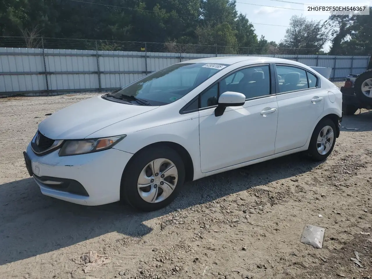 2014 Honda Civic Lx VIN: 2HGFB2F50EH546367 Lot: 62834185