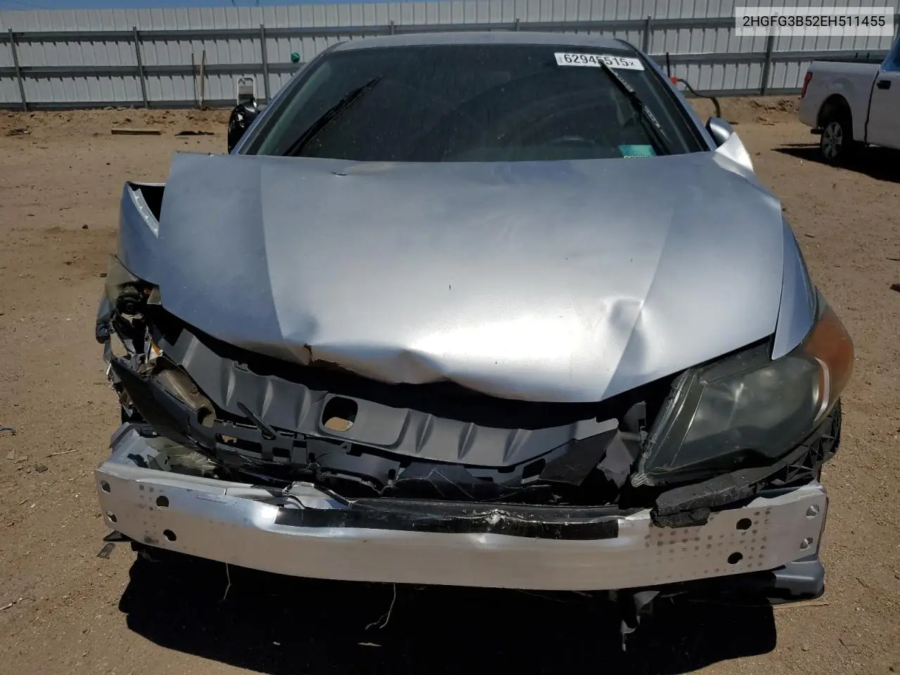 2014 Honda Civic Lx VIN: 2HGFG3B52EH511455 Lot: 62945515
