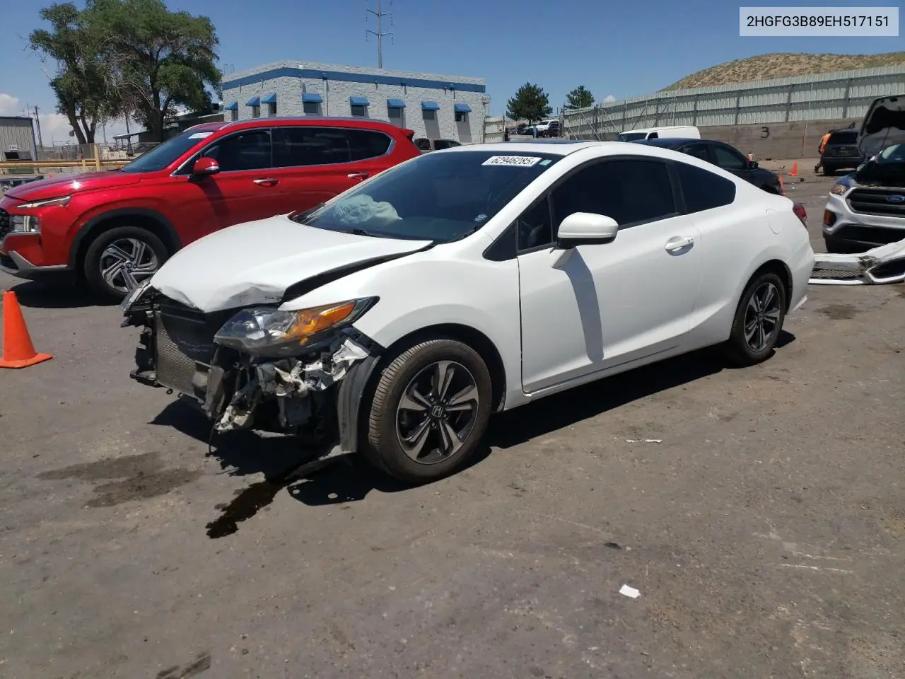 2014 Honda Civic Ex VIN: 2HGFG3B89EH517151 Lot: 62946285