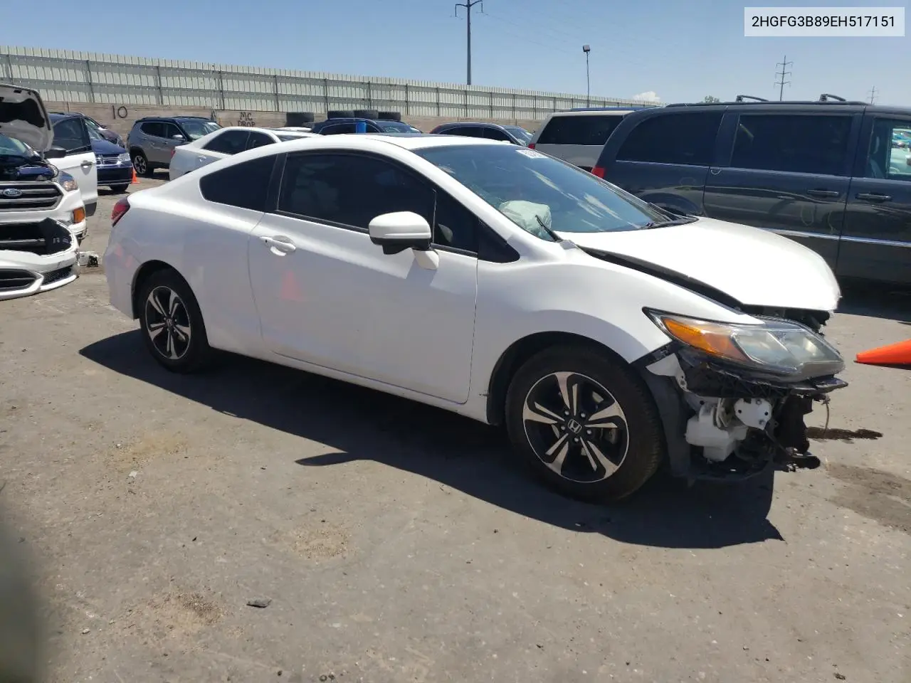 2014 Honda Civic Ex VIN: 2HGFG3B89EH517151 Lot: 62946285