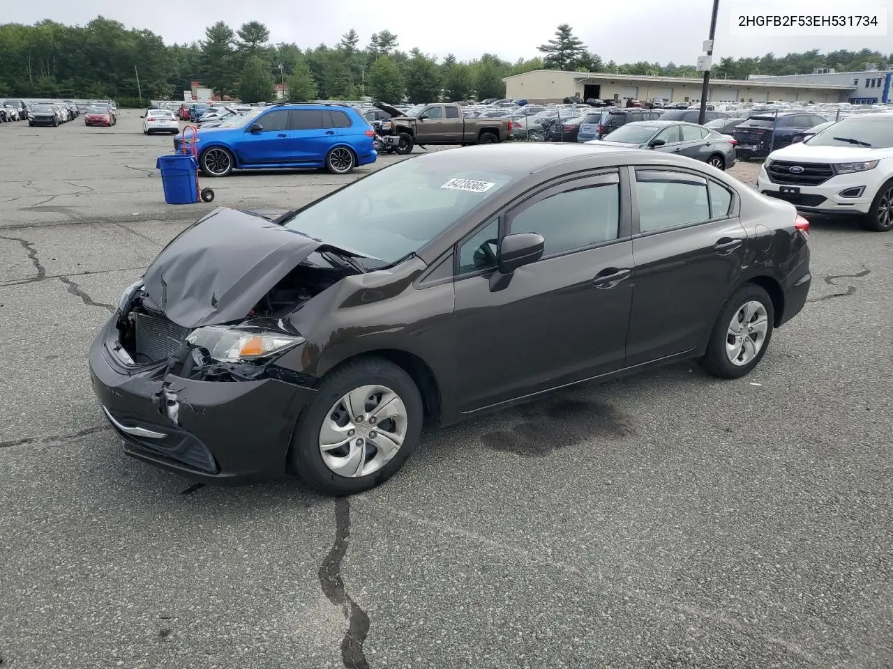 2014 Honda Civic Lx VIN: 2HGFB2F53EH531734 Lot: 64236505