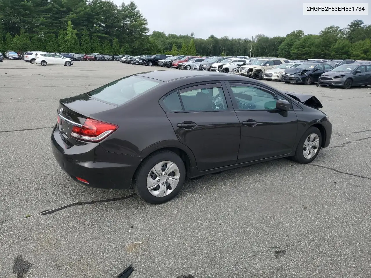 2014 Honda Civic Lx VIN: 2HGFB2F53EH531734 Lot: 64236505