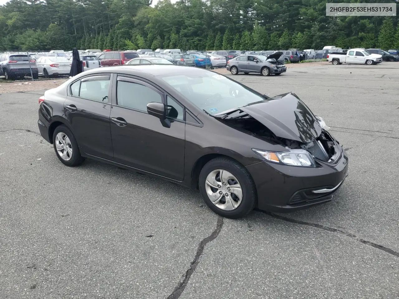2014 Honda Civic Lx VIN: 2HGFB2F53EH531734 Lot: 64236505