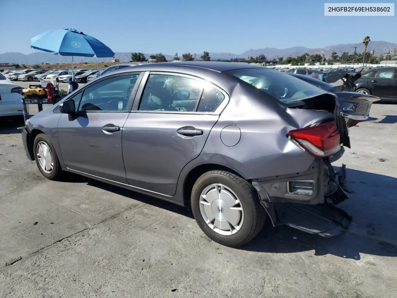2014 Honda Civic Hf VIN: 2HGFB2F69EH538602 Lot: 64377005