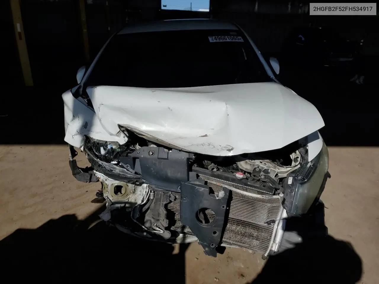 2015 Honda Civic Lx VIN: 2HGFB2F52FH534917 Lot: 49661065