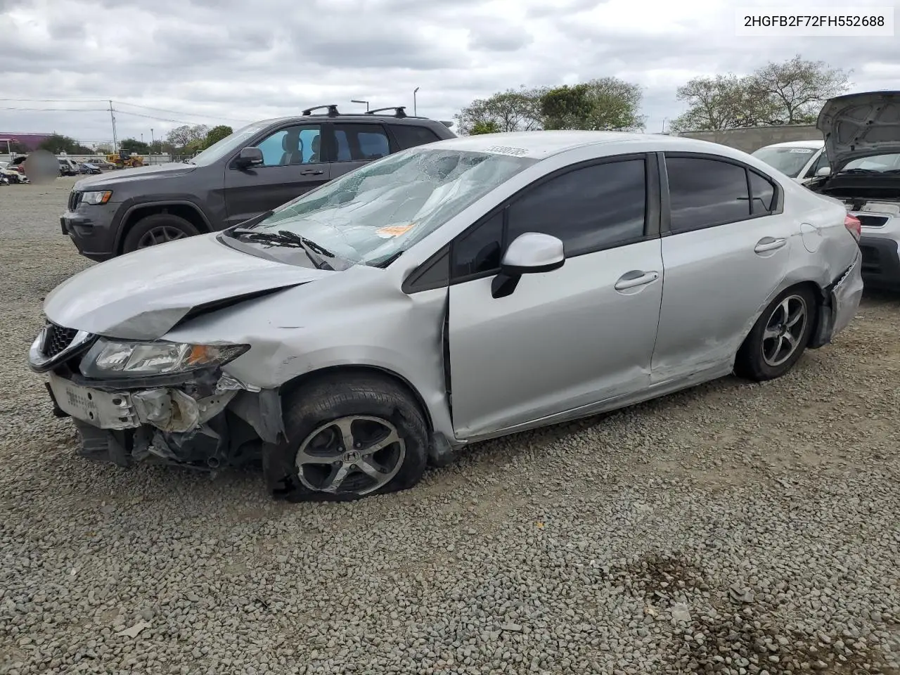 2015 Honda Civic Se VIN: 2HGFB2F72FH552688 Lot: 53386785