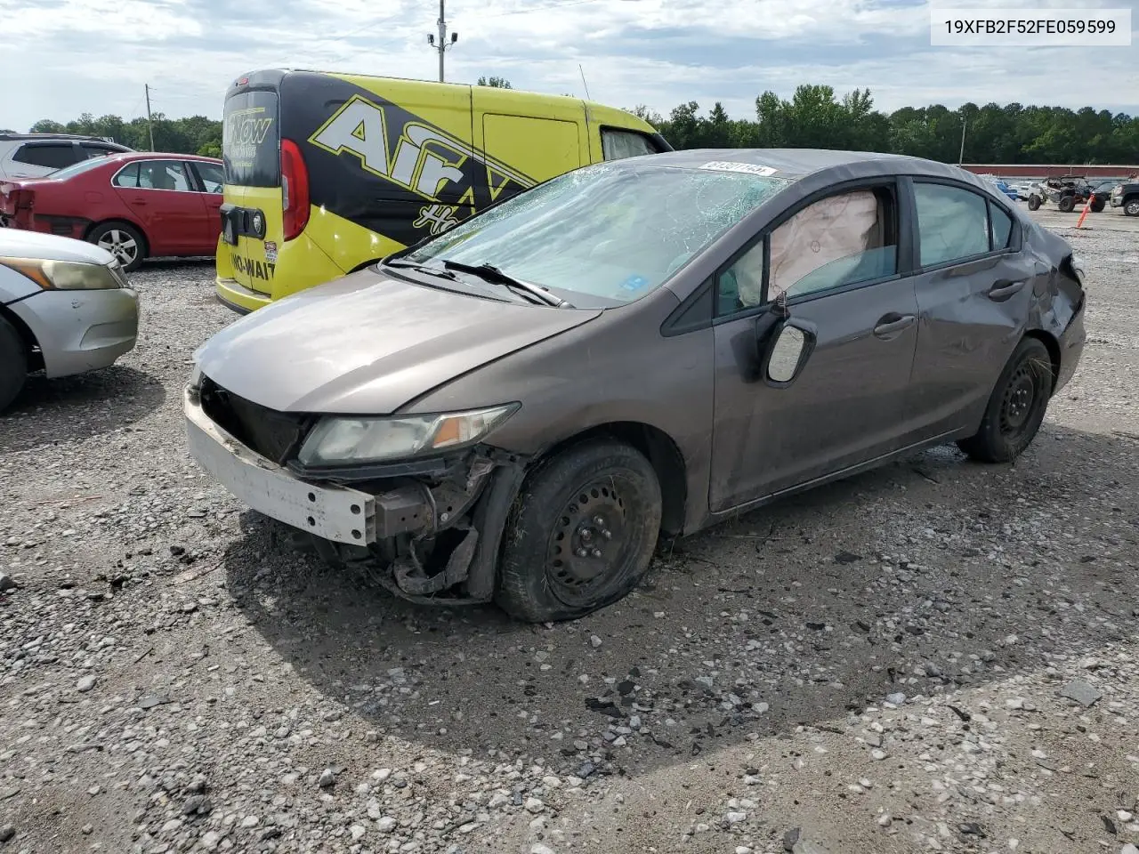 2015 Honda Civic Lx VIN: 19XFB2F52FE059599 Lot: 61301145