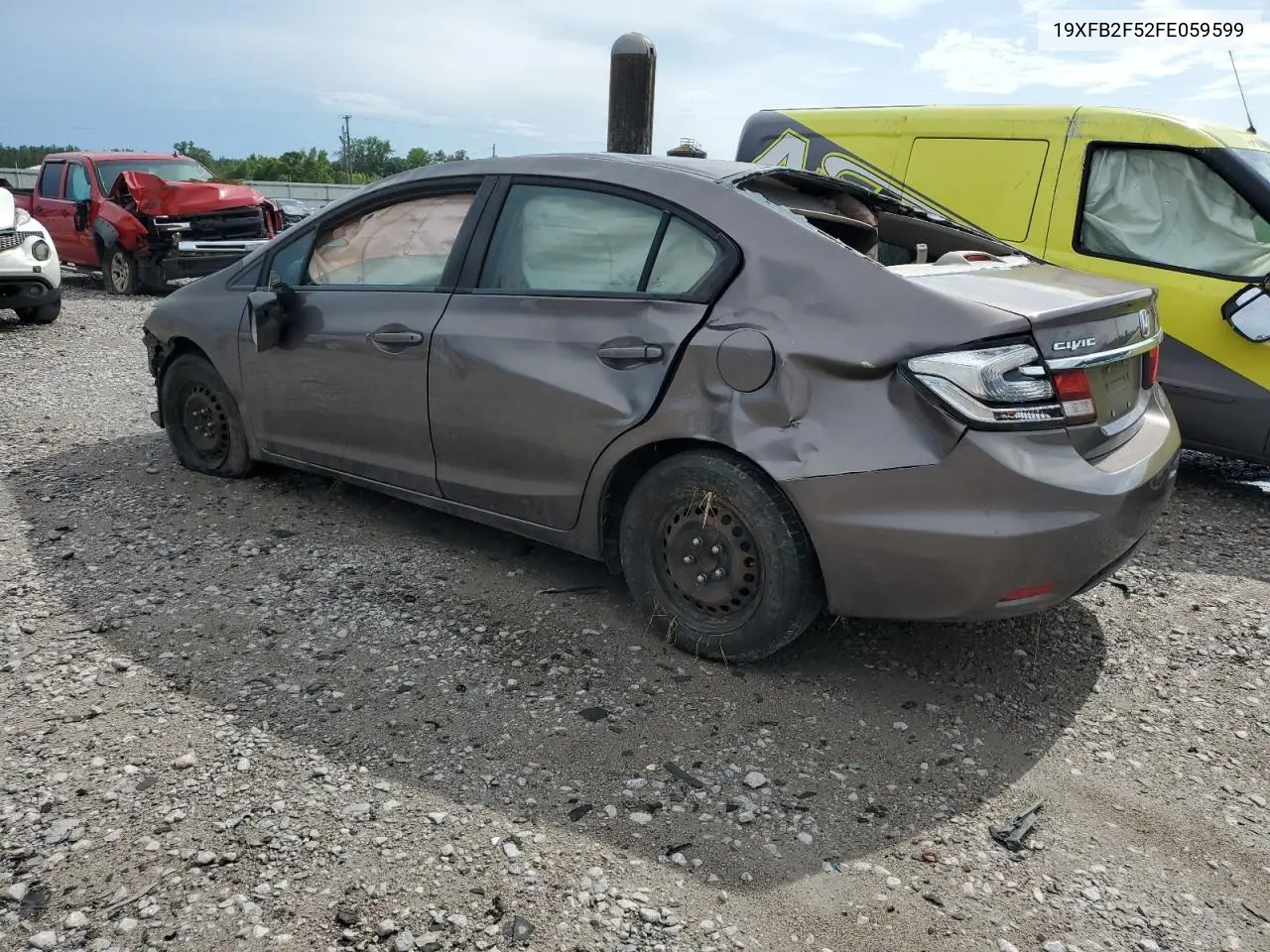 2015 Honda Civic Lx VIN: 19XFB2F52FE059599 Lot: 61301145