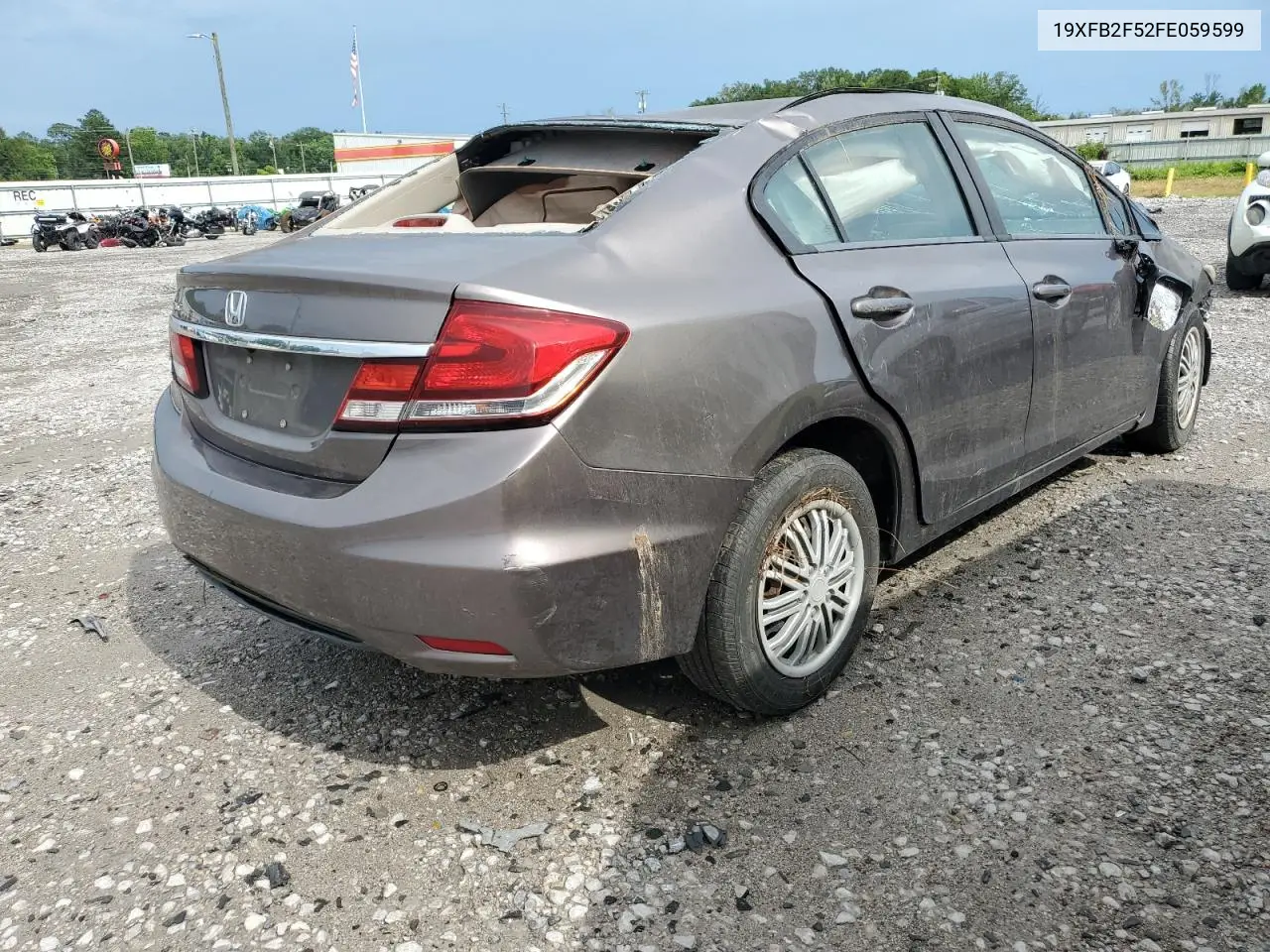 2015 Honda Civic Lx VIN: 19XFB2F52FE059599 Lot: 61301145