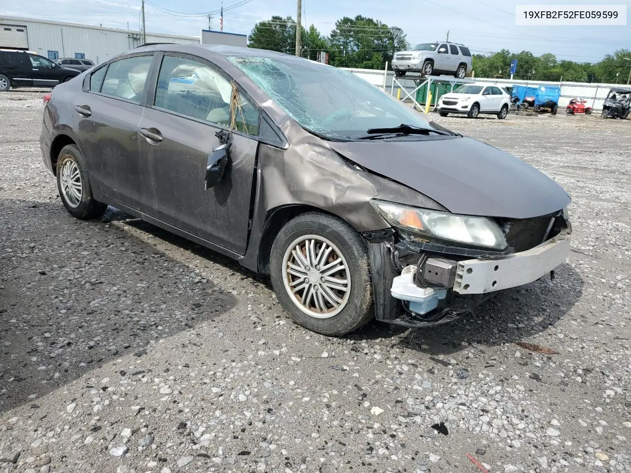 2015 Honda Civic Lx VIN: 19XFB2F52FE059599 Lot: 61301145