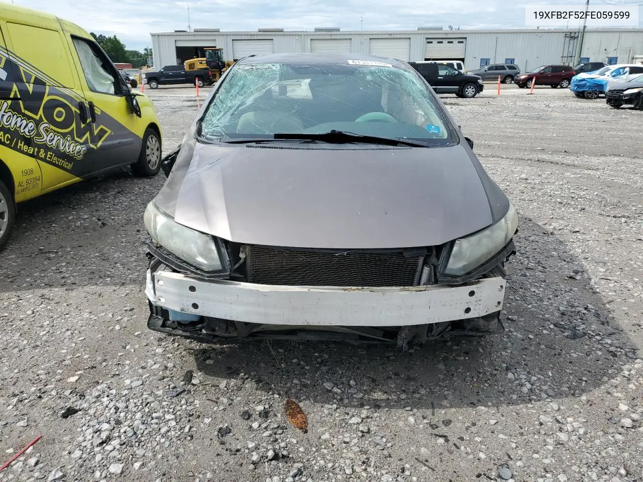 2015 Honda Civic Lx VIN: 19XFB2F52FE059599 Lot: 61301145
