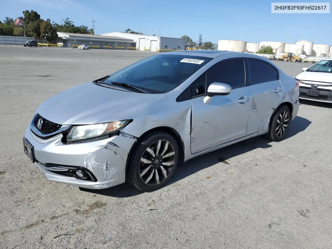2015 Honda Civic Exl VIN: 2HGFB2F93FH522617 Lot: 61963405