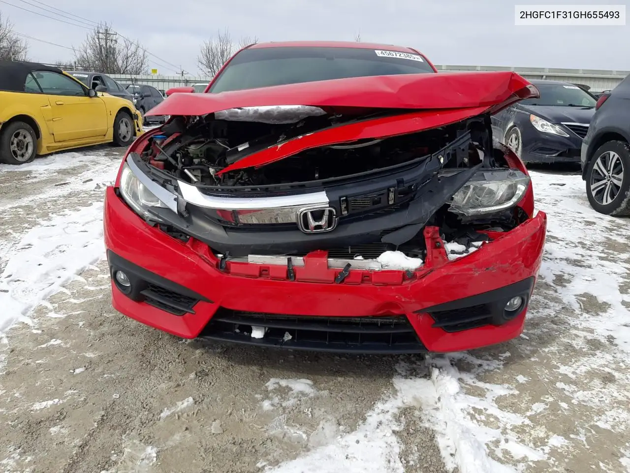 2016 Honda Civic Ex VIN: 2HGFC1F31GH655493 Lot: 45672385