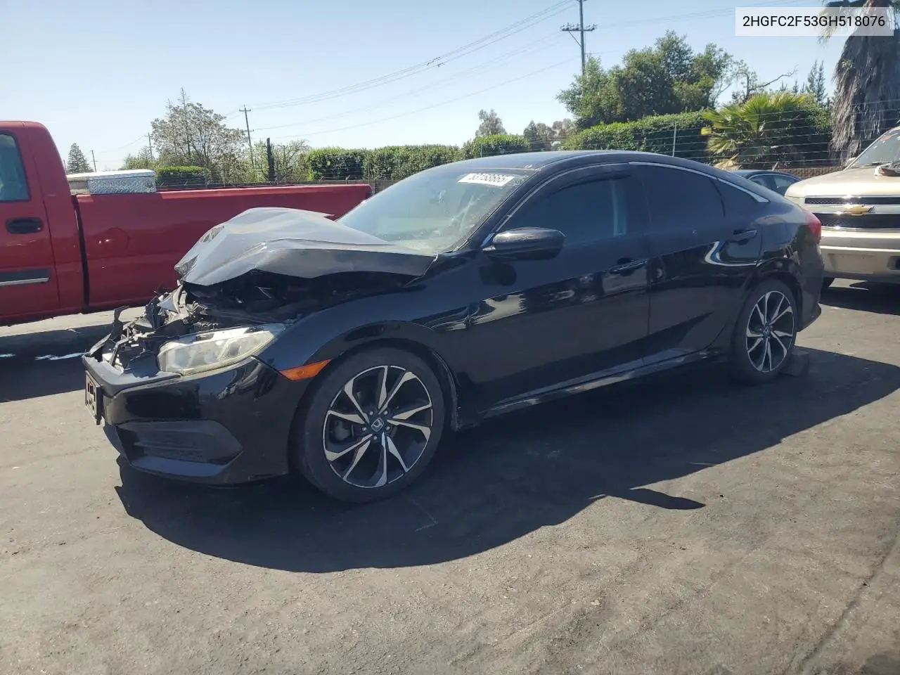 2016 Honda Civic Lx VIN: 2HGFC2F53GH518076 Lot: 53158665